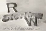 RW mark for Robin Wood Navajo silversmith