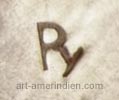 RY conjoined initials mark on Indian Native American jewelry is Raymond C Yazzie Navajo silversmith