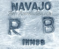 RB Navajo hallmark on mosaïc stones jewelry