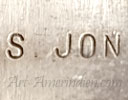 S. JON hallmark on jewelry for S Jon active since 1970s