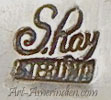 Silver Ray trade mark of Skyway Trading Company fake Navajo jewelry