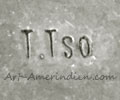 Tommie Tso Jr. Navajo Indian Native American silversmith hallmark