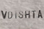 V DISHTA mark on jewelry for Virgil Dishta Zuni artist