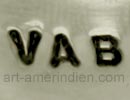VAB Mark for Vernon Begaye Navajo Indian Native American jewelry hallmark