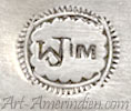 WJim mark on jewelry with WJconjoined may be Wilson Jim Navajo hallmark